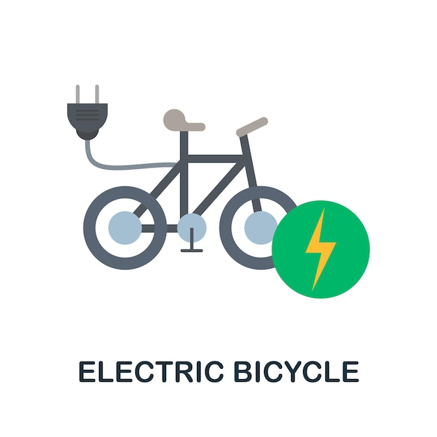 Electric bicycle icon simple element from electric vehicle collection creative electric bicycle icon for web design templates infographics and more