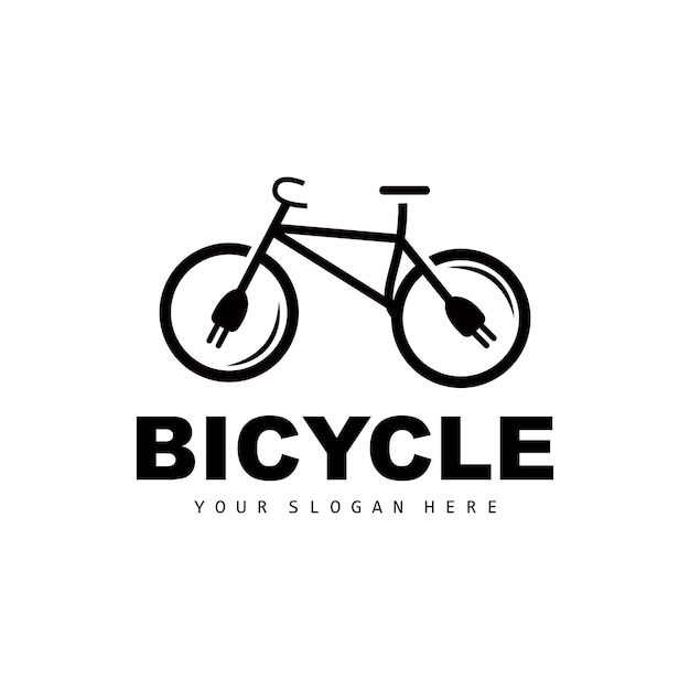 Electric Bicycle Logo Vehicle Design Sport Bike Vector Bike Template Icon Illustration