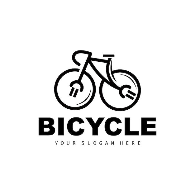 Electric Bicycle Logo Vehicle Design Sport Bike Vector Bike Template Icon Illustration