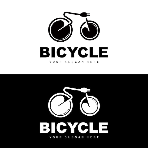 electric bicycle logo vehicle design sport bike vector bike template icon illustration