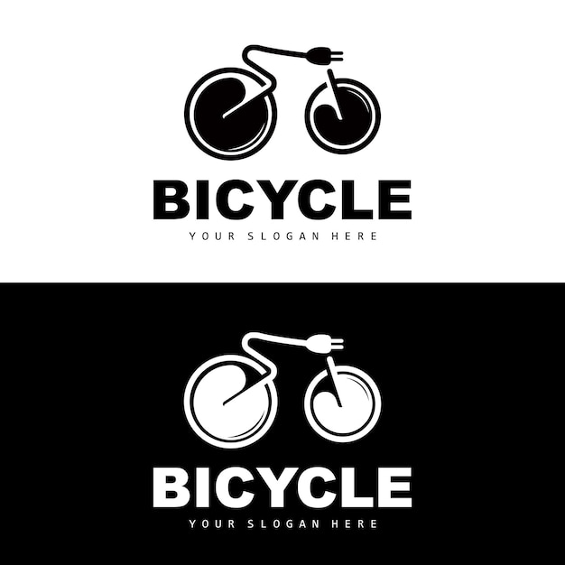 Electric Bicycle Logo Vehicle Design Sport Bike Vector Bike Template Icon Illustration