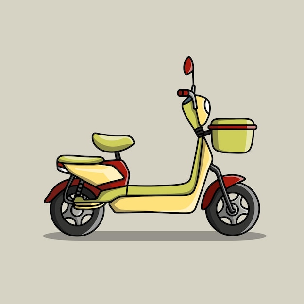 electric bicycle or scooter illustration