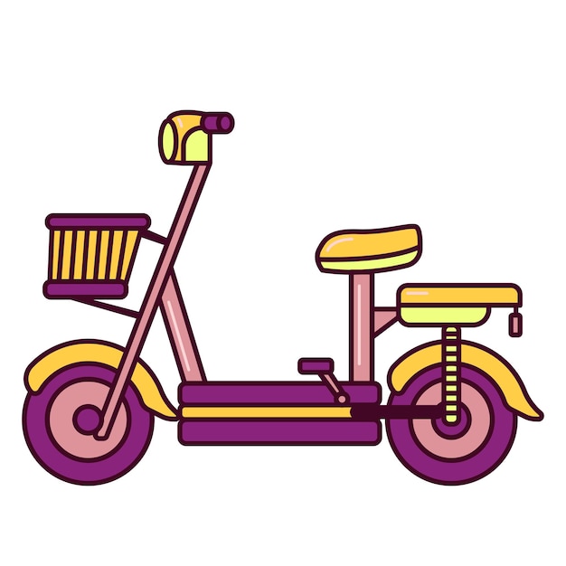 Bici elettrica illustrazione piatta