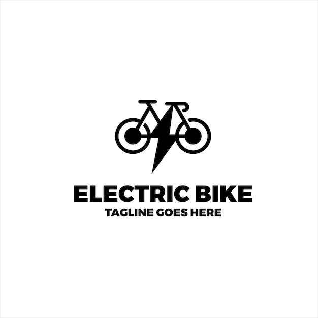 Electric bike logo design template