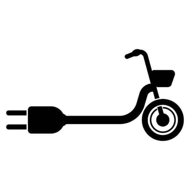 電気自転車のロゴ アイコン シンプルなデザイン ベクトルイラスト