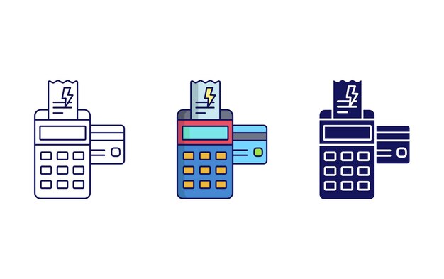 Electric bill payment vector icon