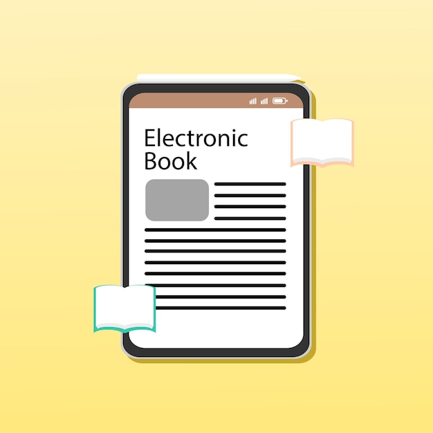 Vector electric book flat vector ilustration