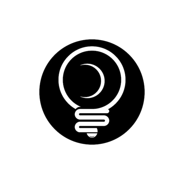 電球のロゴとアイコンのベクター デザイン テンプレート