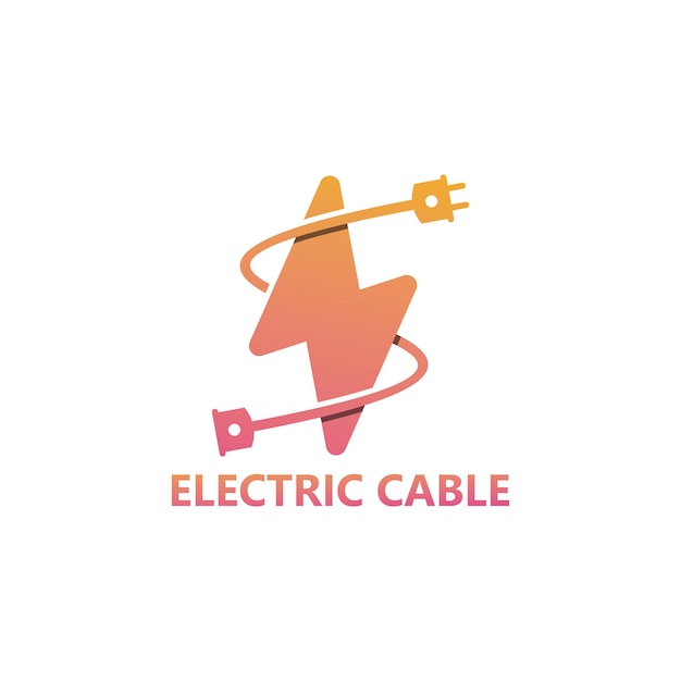 Electric Cable Logo Template Design