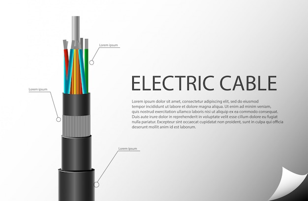 Шаблон электрического кабеля