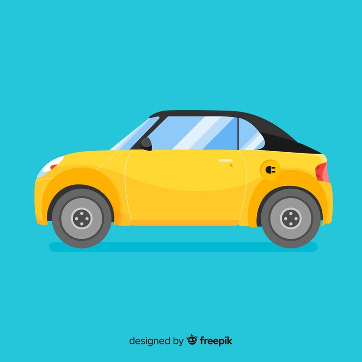 Вектор электрический автомобиль фона