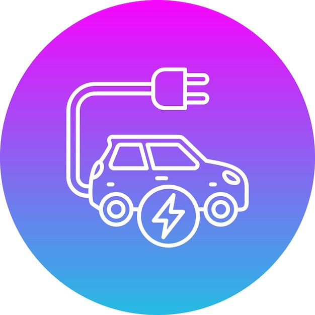 Vector electric car icon