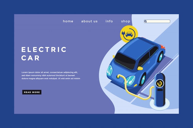 Electric car landing page