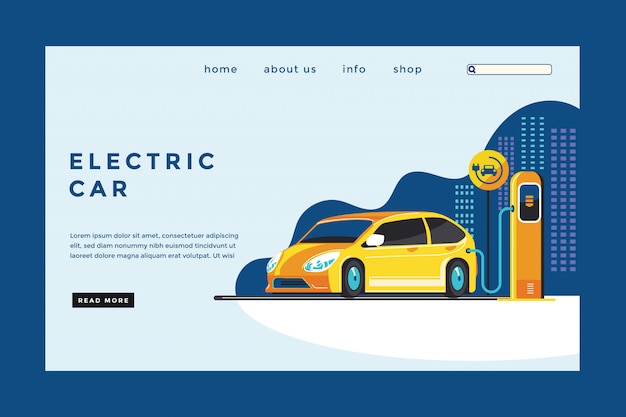 Electric car landing page