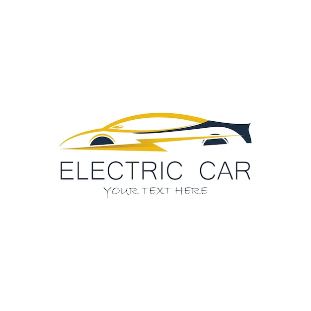 Vettore logo di auto elettrica creativa concept di auto elettrica vector illustration design logo perfetto