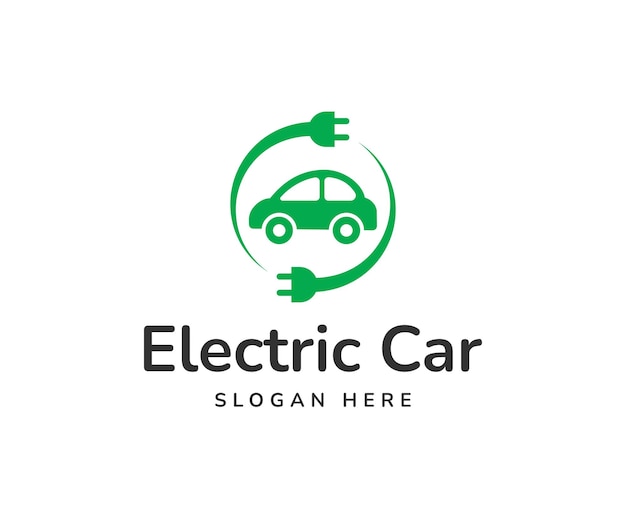 Electric Car Logo Design Ecomotive Logo Template