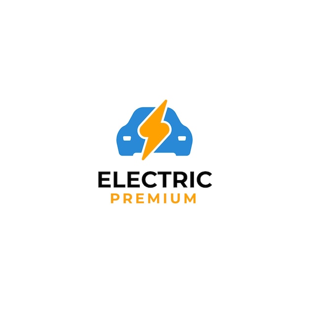 Векторная иллюстрация дизайна логотипа электромобиля