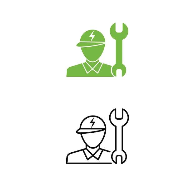Electric car technician support icon
