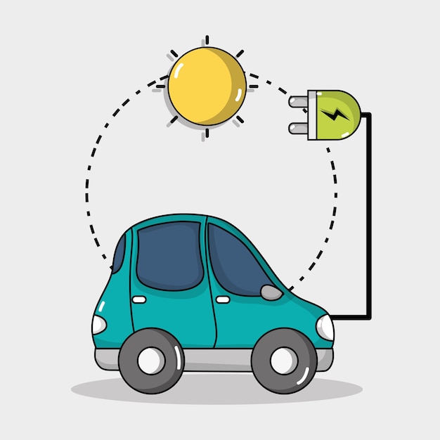 太陽エネルギー接続による電気自動車技術