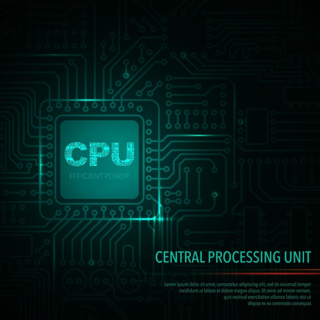 Electric circuit CPU chip