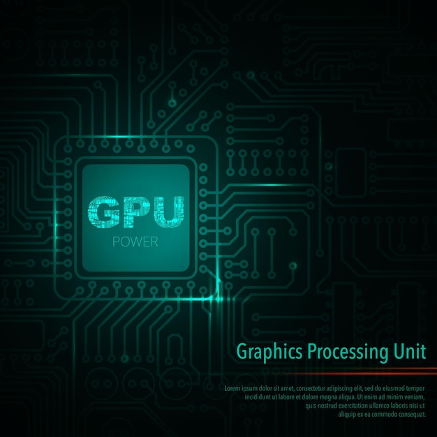 Vettore circuito elettrico chip gpu