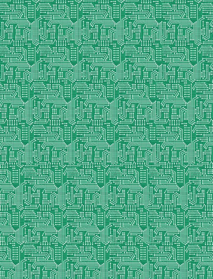 Vector electric circuitry pattern seamless microcircuit background ci