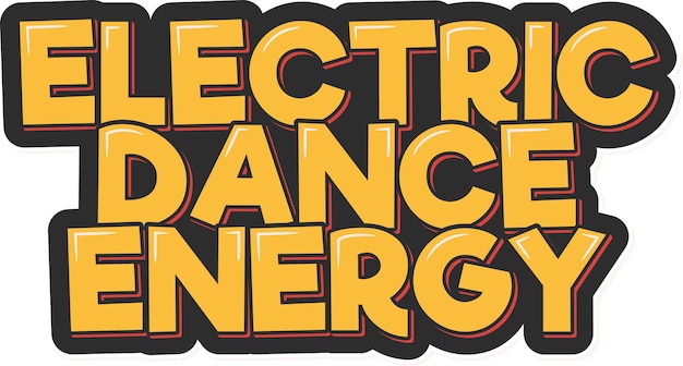 Electric dance energy lettering disegno vettoriale