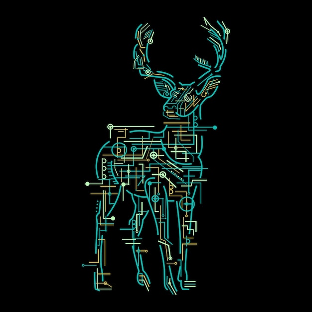 Vector electric deer