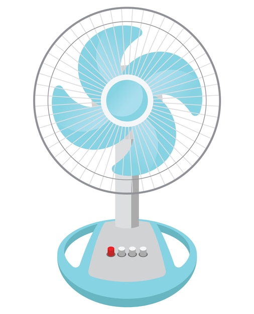 electric desk fan vector white background