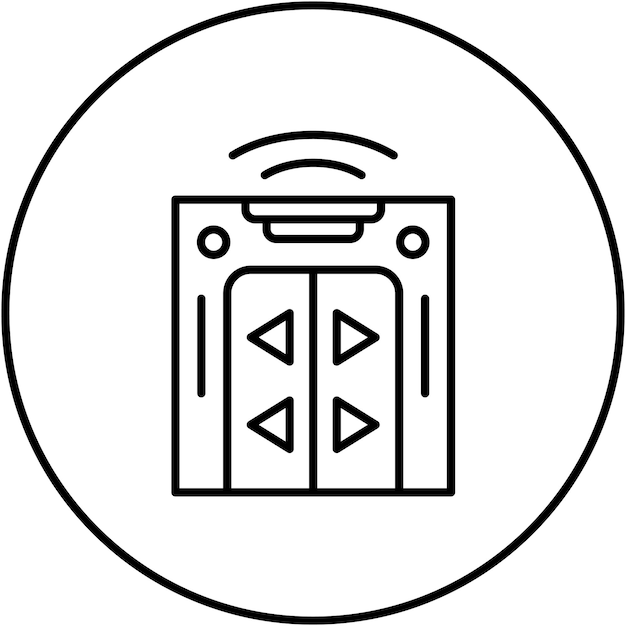 Electric door icon vector image can be used for artificial intelligence