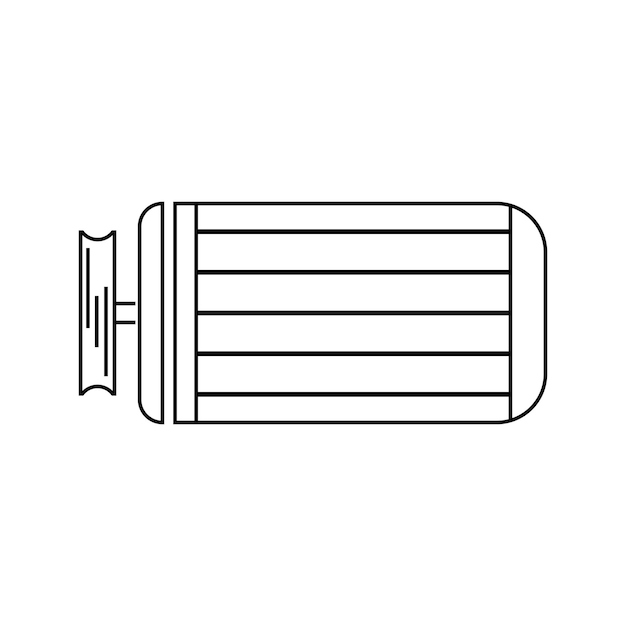 Vector electric dynamo iconillustration flat design