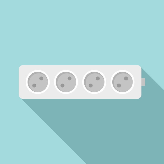Vector electric extension cord icon flat illustration of electric extension cord vector icon for web design