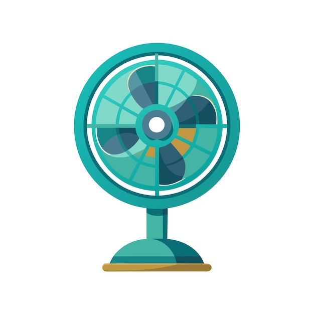 電気扇のリアルなフラットスタイルのベクトルイラスト