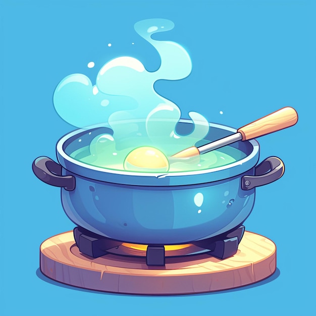 Vector electric fondue pot with temperature control