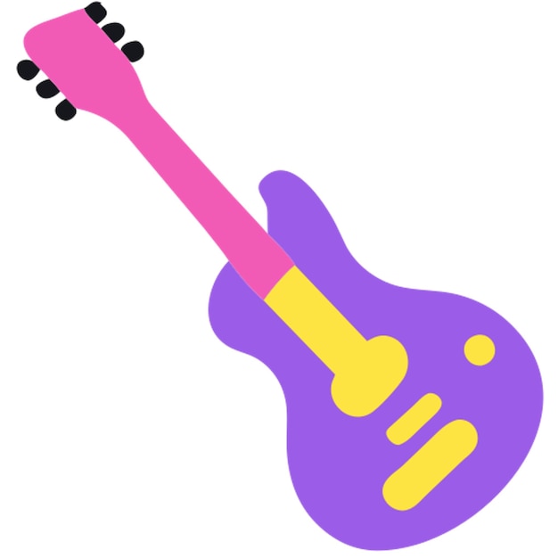 electric guitar icon colored shapes