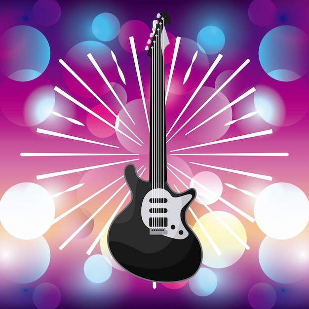 Vector electric guitar icon. music and sound design. vector graphic