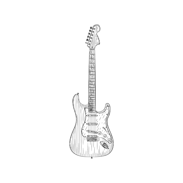 An electric guitar illustration vector design 