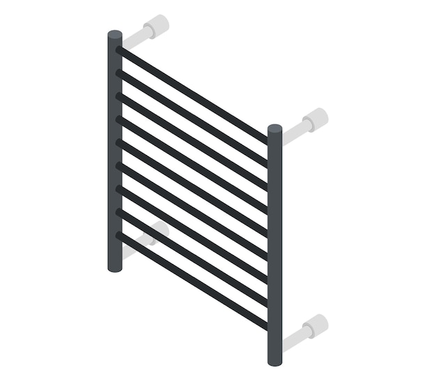 Electric heated towel rail isometric