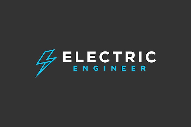 Дизайн логотипа электроэнергетики электростанции значок молнии значок иллюстрация инженерные технологии