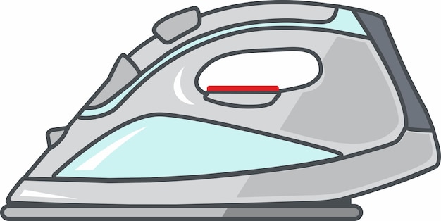 Electric Iron Icon in flat style. Vector Illustration