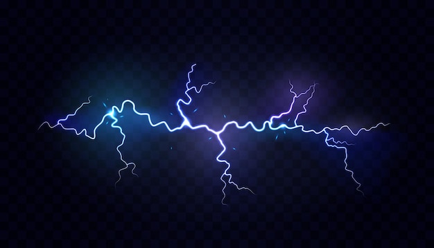 electric lightning effect thunderstorm at sky