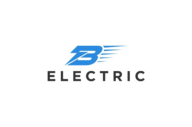 Electric lightning logo design blitz icon symbol