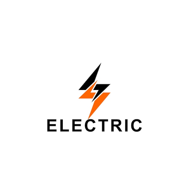 電気のロゴ デザイン コンセプト テンプレート