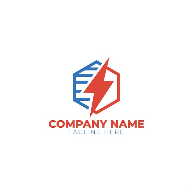 Vector electric logo electrical power logo design vector