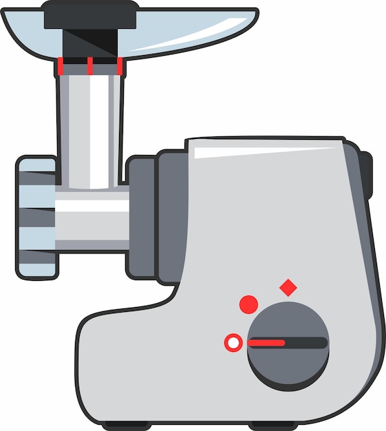 Electric Meat Grinder Icon in flat style. Vector Illustration