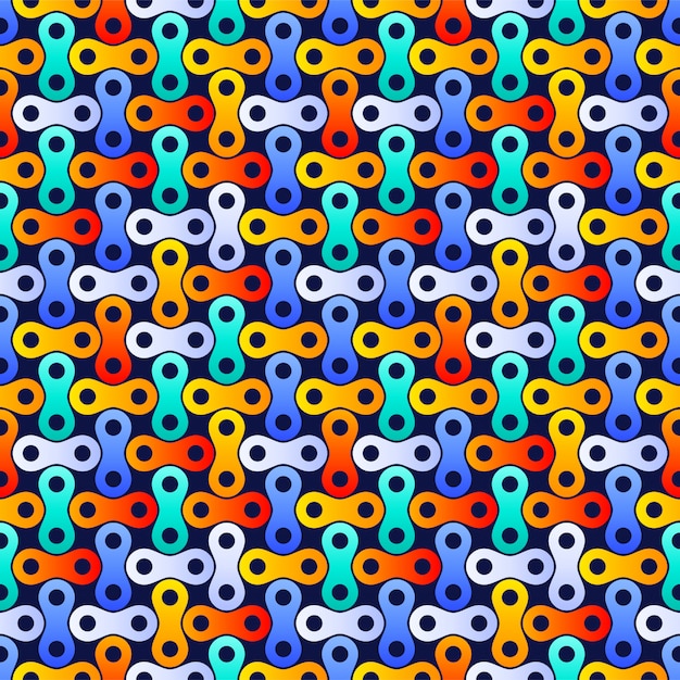 Electric metaballs tech seamless pattern.