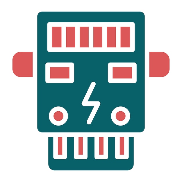 Vector electric meter icon style