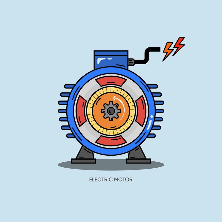 Vector 간단한 그래픽의 전기 모터