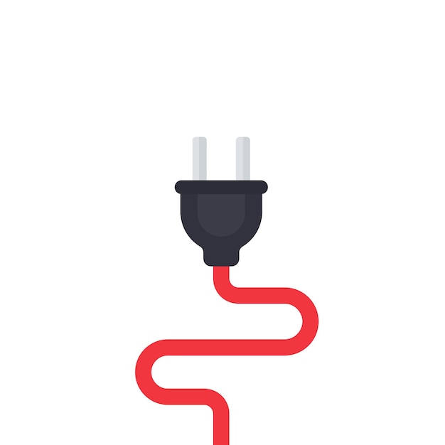 Vector electric plug, electricity vector illustration