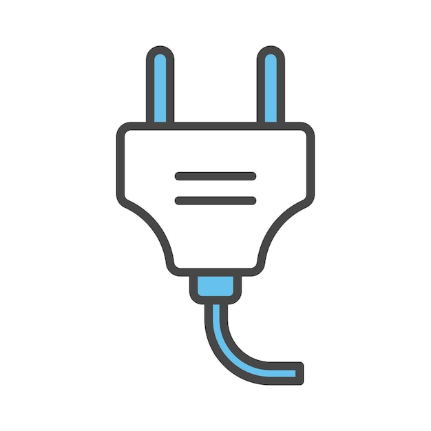 Electric plug elegant icon on trendy design